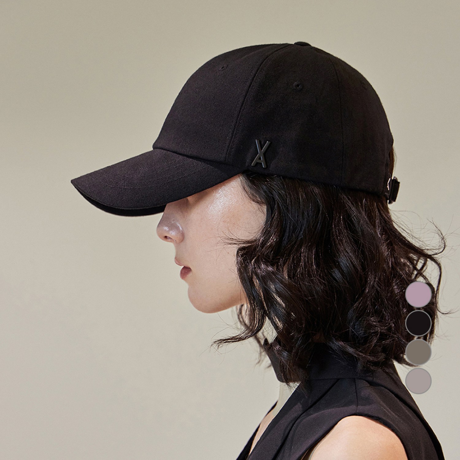 VA 블랙 스터드 볼캡 – 바잘 베루툼모자