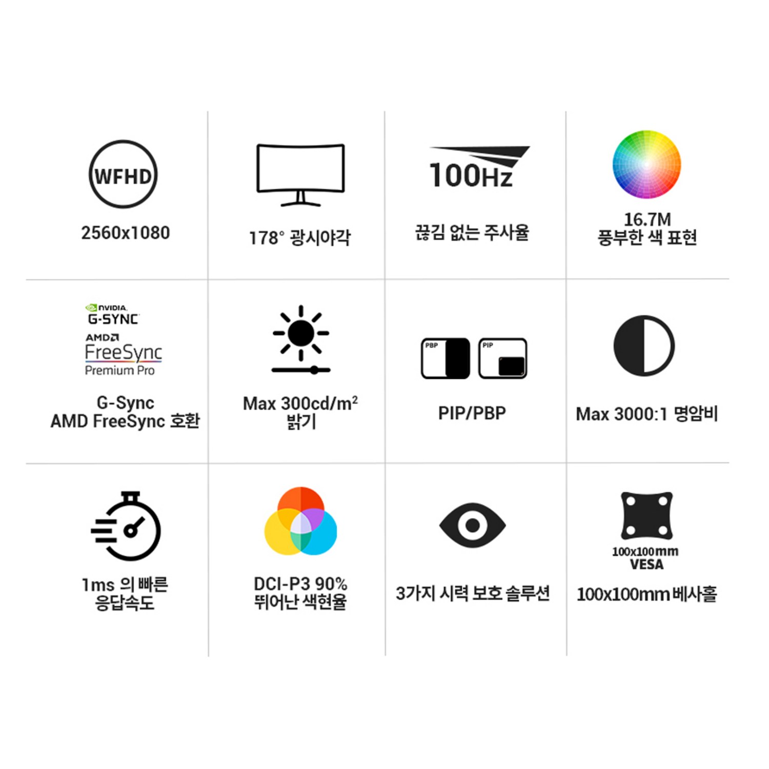 압도적인 몰입감을 선사하는 빅트랙 WFHD 울트라 와이드 커브드 모니터