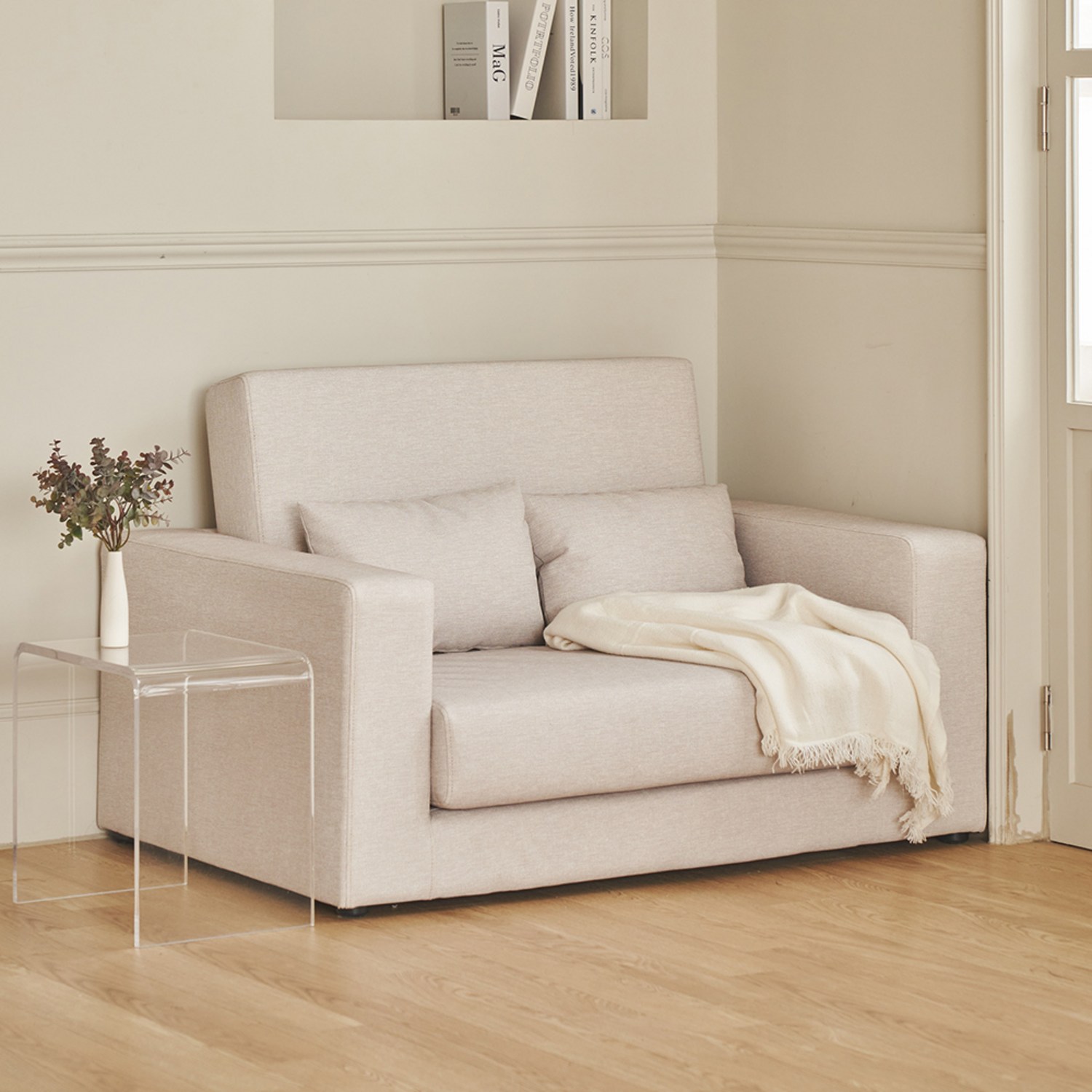 레이디가구 주피 EC패브릭 2인용 접이식 침대 소파베드 소개 2인소파베드