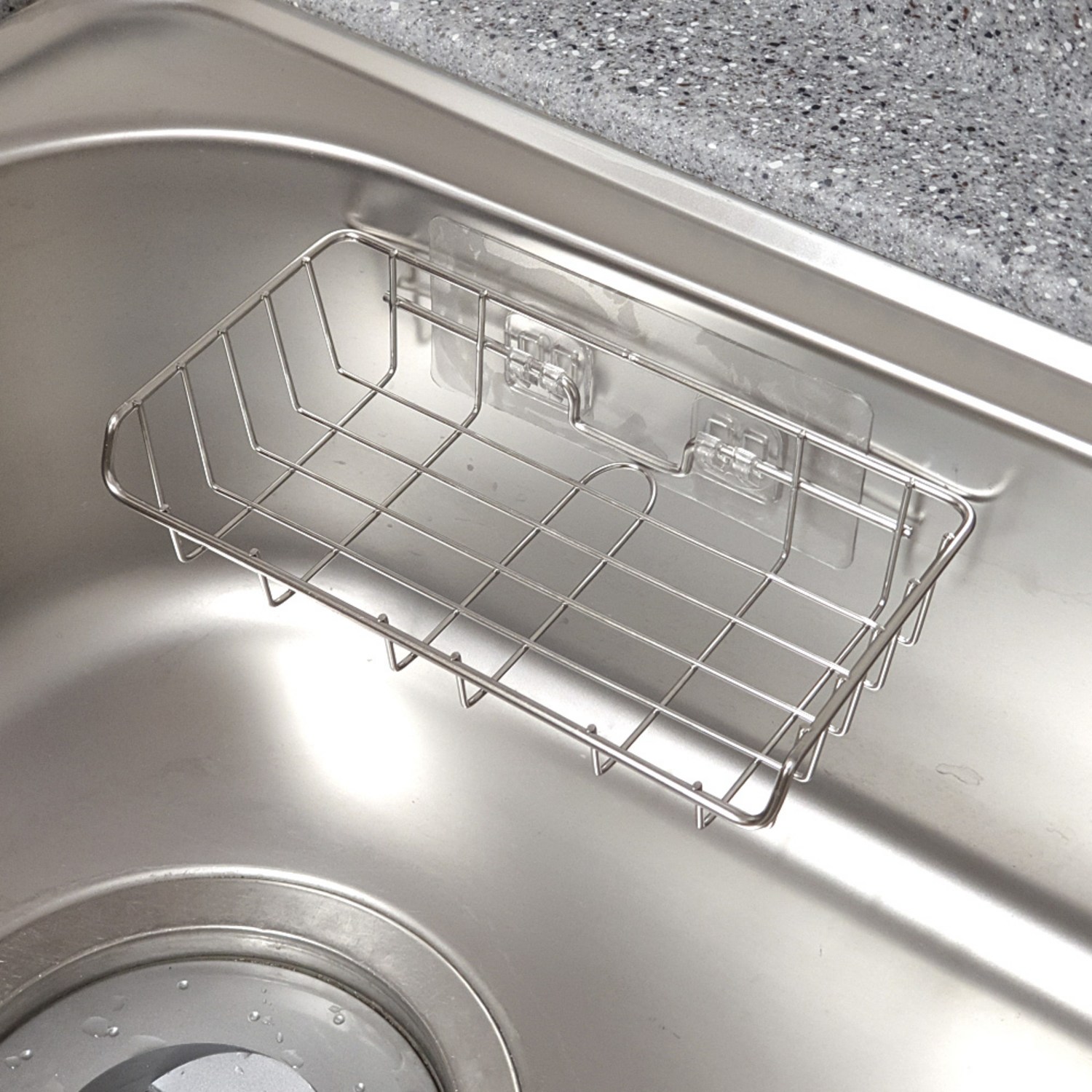 주방을 빛내는 마법, 스텐톡 무타공 접착 수세미 받침대로 깔끔하고 쾌적한 주방을 완성하세요!