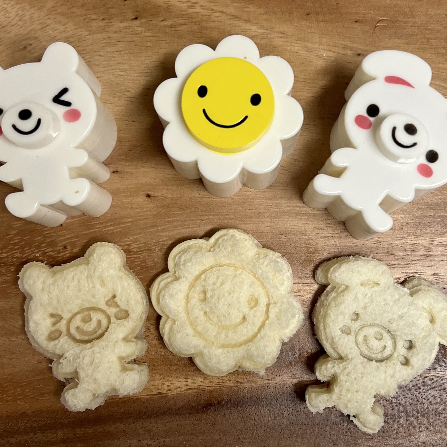 사랑스러운 도시락, 샌드위치 틀 곰돌이 토끼 플라워 3종 세트로 완성하세요!