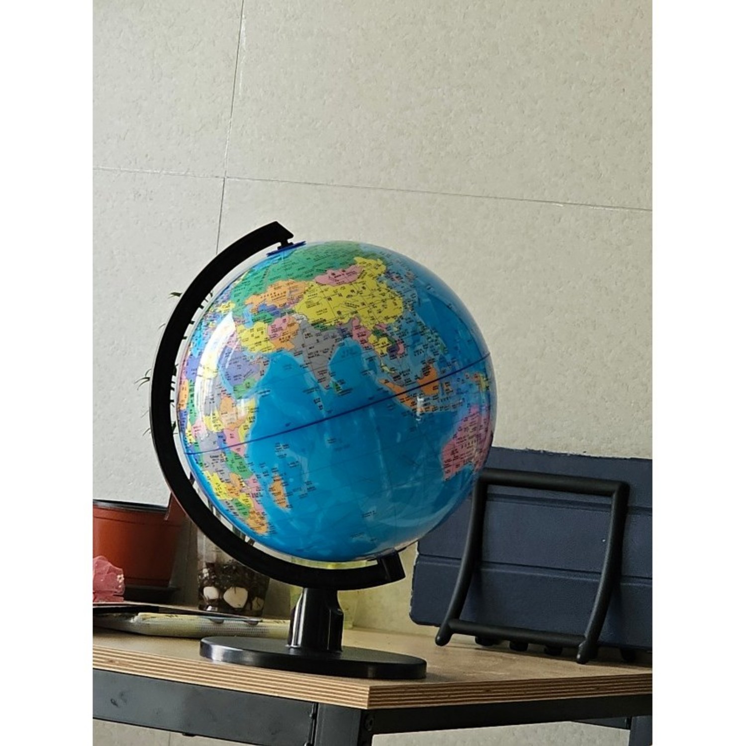 지식과 장식을 조화롭게! 파파리브 한글 인테리어 회전 세계 지구본