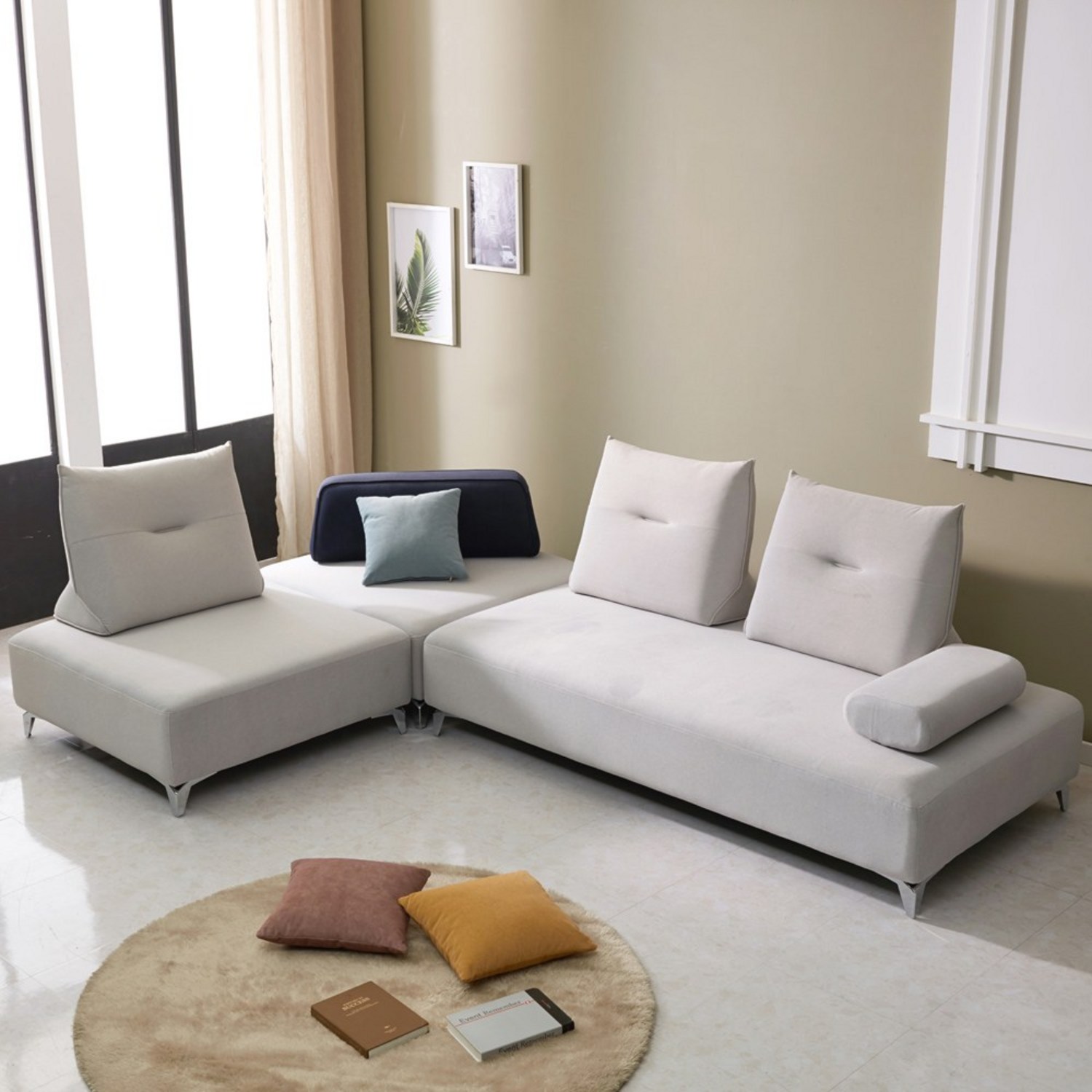 아쿠아텍스 이지클린 모듈 소파로 완성하는 트렌디한 거실 인테리어