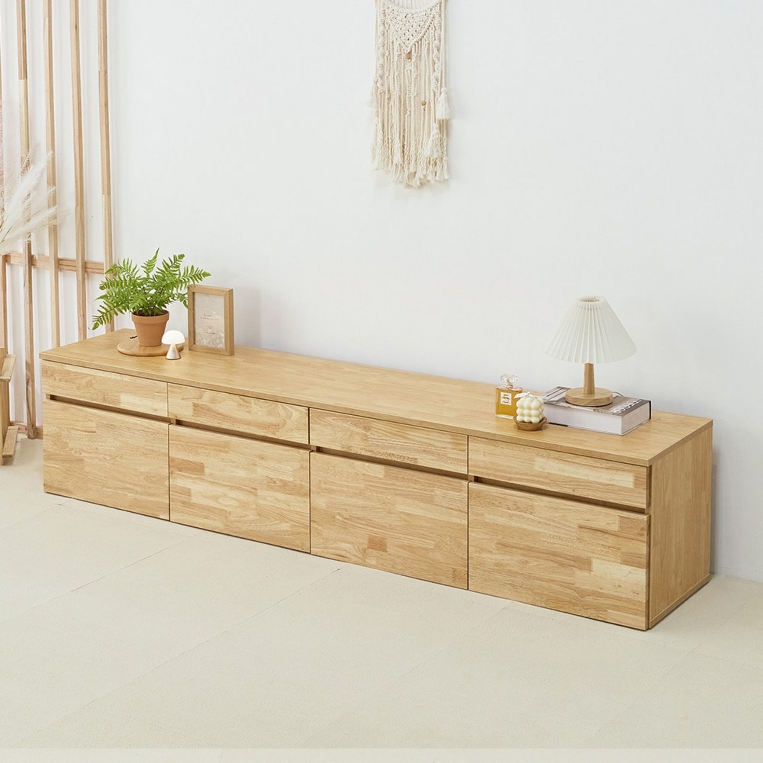 자민 원목 TV 다이 서랍장 낮은 거실장 2000, 당신의 거실을 더 특별하게!