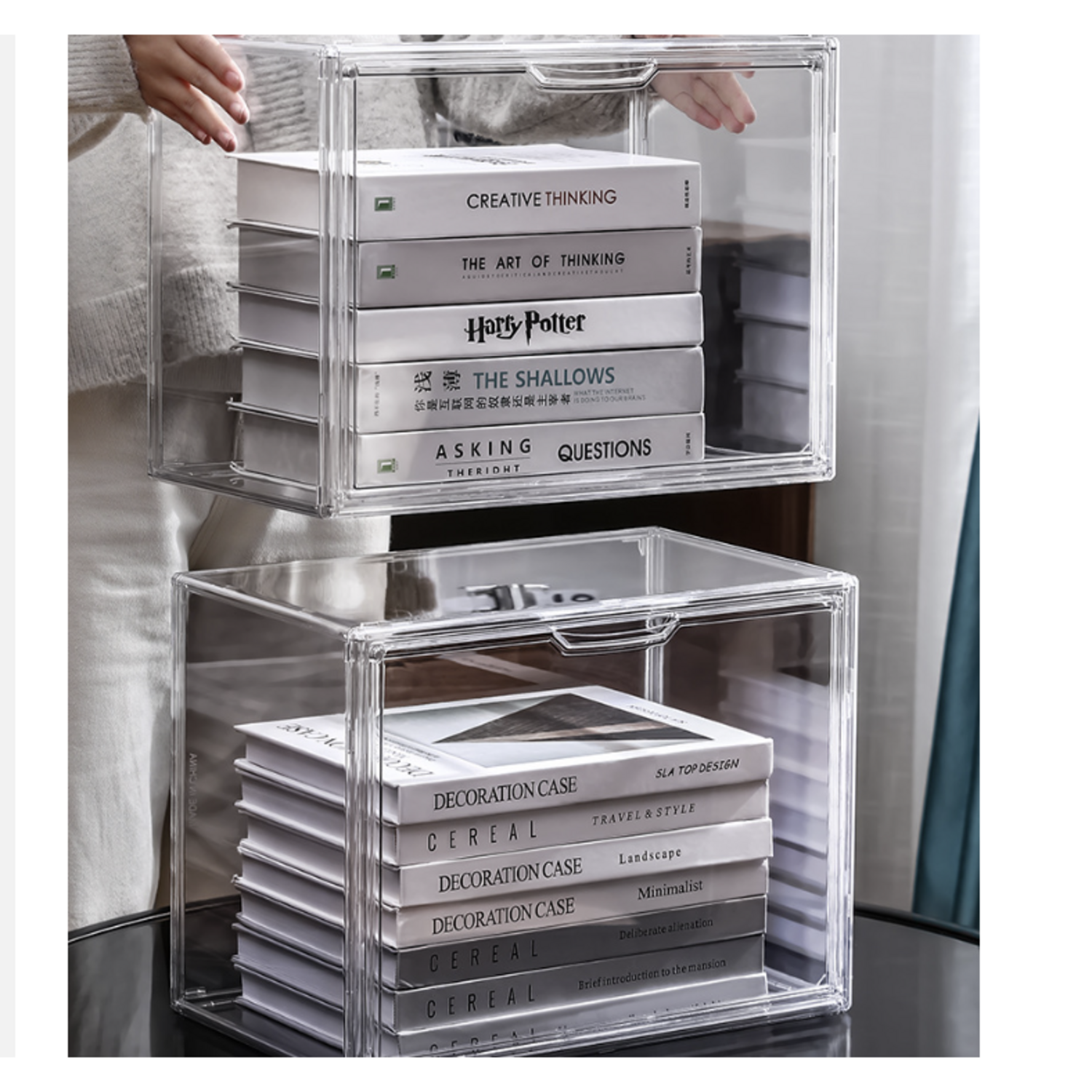 귀중한 가방 보관과 시각적 감상을 위한 투명 아크릴 가방정리함