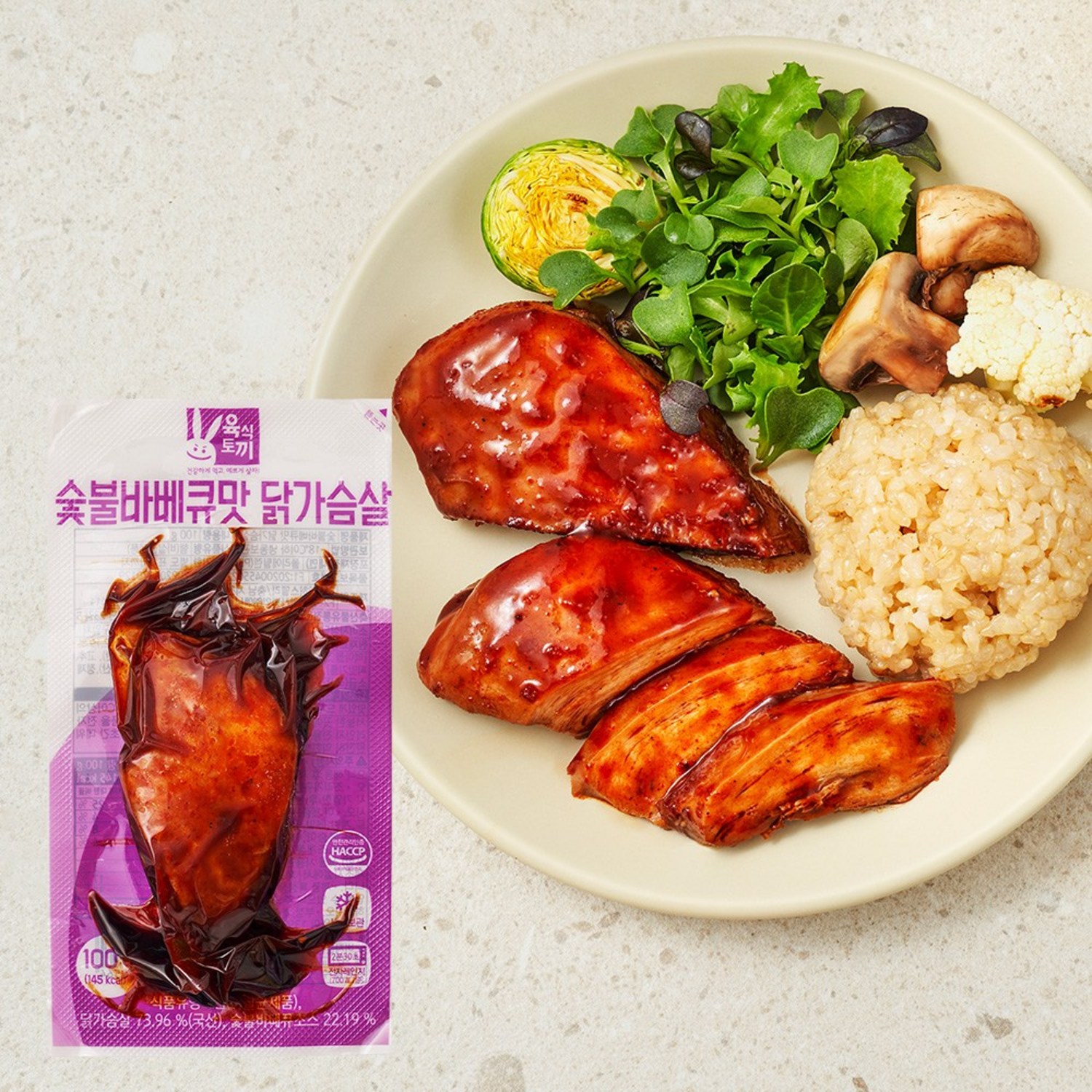 육식토끼 소스닭가슴살 숯불바베큐맛, 숯불바베큐맛, 100g, 1개 - 간편닭가슴살 | 쿠팡