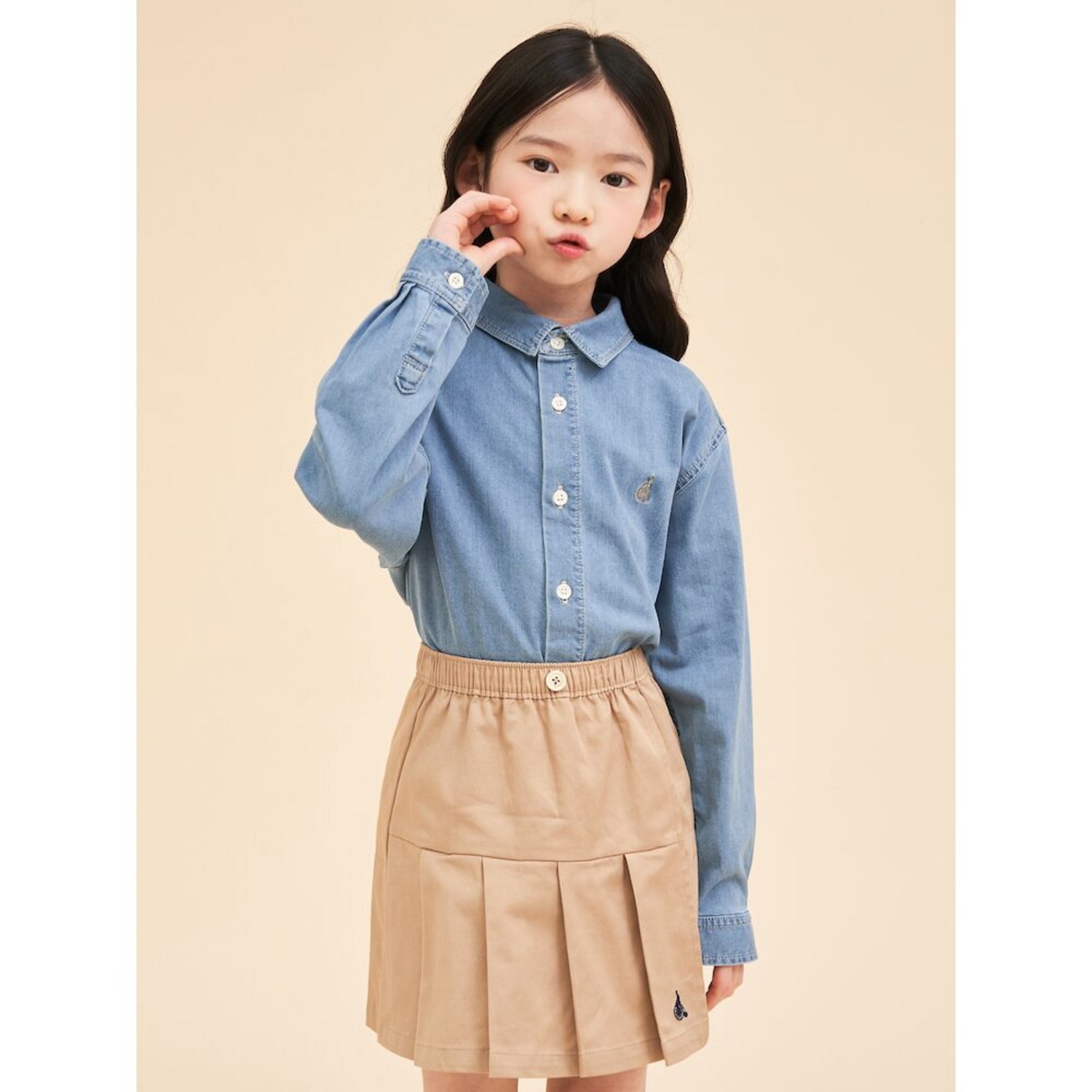 부드러운 촉감과 안전성, 스타일까지 겸비한 빈폴키즈 연청 데님 셔츠