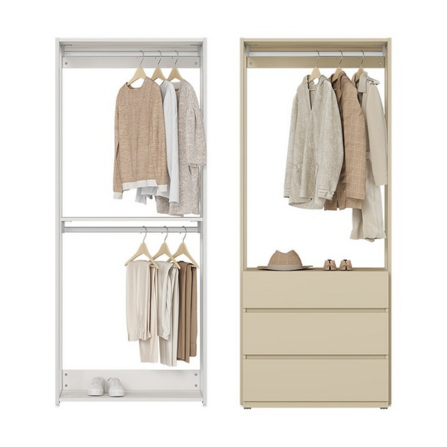 한샘 스테이 드레스룸 84cm로 깔끔하고 모던한 거실 공간 연출