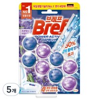 브레프 파워액티브 변기세정제 라벤더향, 100g, 5개