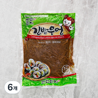 반찬단지 김밥우엉 3mm, 1kg, 6개