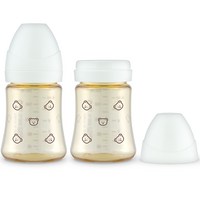 그로미미 PPSU 돗꼼 젖병 트윈팩 무꼭지, 화이트, 200ml, 1세트