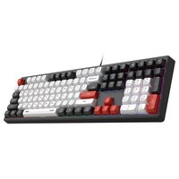 앱코 저소음 풀배열 멤브레인 108키 키보드, 일반형, 블랙, MK108