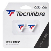 TECNIFIBRE 로고 댐프너 테니스 용품 2p, 화이트, 1개