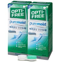 옵티프리 퓨어모이스트 렌즈세정액 420ml x 2p + 렌즈케이스, 2개