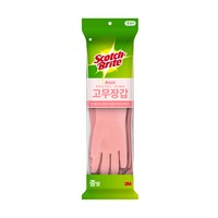 스카치브라이트 고무장갑 중형 5켤레, 파스텔핑크, 중(M), 1세트