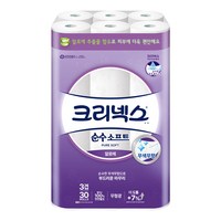 크리넥스 천연펄프 3겹 순수소프트 알로에 27m 롤화장지, 30개입, 1개