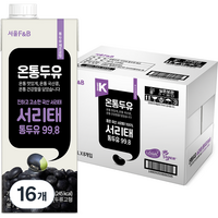 온통두유 국산 서리태 통두유 99.8, 735ml, 16개