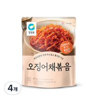 청정원 오징어채볶음, 60g, 4개