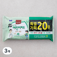 상하치즈 유기농 어린이치즈 20매 3STEP, 360g, 3개