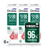 2080 닥터크리닉 잇몸 치약, 120g, 6개