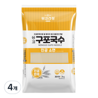 몽고식품 구포국수 진공소면, 3kg, 4개