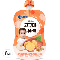 베베쿡 처음먹는 고구마 퓨레, 80g, 6개