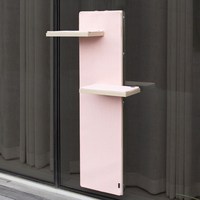 모넬로 고양이 창문 캣타워 수직 벽부착 스크래쳐 1200 네추럴, 핑크, 1개