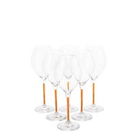 뵈브클리코 샴페인잔 6p 세트 옐로우 스템 와인잔 Veuve Clicquot glass, 6개