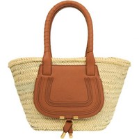 일본 끌로에 우디백 Chloe CHC22SS728 G58 MARCIE Womens Handblade Raffia Grain Calf Leather Medium Basket Bag, 1개