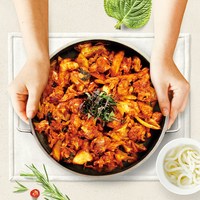 비와별 춘천닭갈비 택배 야채 떡 포함 재료준비 필요없는 밀키트 2인분 캠핑음식 요리, 800g, 1세트