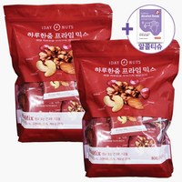 하루한줌 프라임 믹스 20G X 40봉 X 2 (호두30%+볶음아몬드25%+컨크랜베리25%+볶음캐슈넛20%) + 더메이런알콜티슈, 2개, 800g