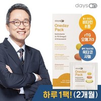 데이즈온 원데이팩 멀티비타민 알티지오메가3 옥타코사놀 2개월 오한진 멀티팩, 2개, 단품, 63g