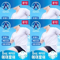 BYC 남자 상쾌한 에어로쉬 쿨 반팔런닝 4P BYA1124