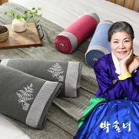 [4개세트] 박술녀 순면자수 프리미엄 메밀 경추목 베개 세트 : 정국베개 / 두피열 깊은잠 / 빠른배송 / 선물추천 / 쾌속건조, 사각그레이2개+원형레드+원형블루