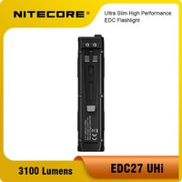 NITECORE EDC27 UHi LED 손전등 3100 루멘 울트라 슬림 전술 USB-C 충전 중국 외부 포장, 한개옵션1, 한개옵션0