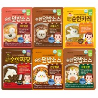 아이배냇 베베 처음먹는 순한덮밥소스 6종 12개세트, 카레+짜장+새우+소불고기+차돌된장+간장찜닭 2개씩