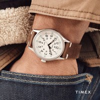 타이맥스 빈티지 캐주얼 가죽시계 MK1 손목시계 아이보리 블랙 TIMEX