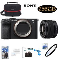 SONY 풀프레임 미러리스 A7C2+FE 28-60mm F4-5.6+256G+KENKO AIR UV 필터+미러리스카메라BAG+크리닝킷+LCD필름+리더기 고용량 풀패키지, 블랙