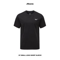 [국내배송] 미즈노 CP SMALL LOGO SHORT SLEEVE 블랙 신축성 좋은 편안한 캐주얼 남녀공용 반팔티셔츠