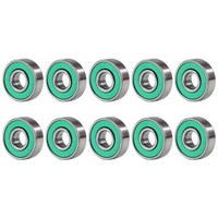 10pcs 인라인 롤러 스케이트 베어링 깊은 홈 608rs ABEC-9 미니어처 볼 탄소 스틸 롱 보드, 03 Green_01 CHINA