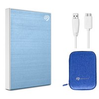 씨게이트 One Touch HDD 외장하드 데이터복구+암호화 기능+파우치+USB케이블, 5TB, 라이트블루