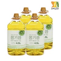 대두유 18L 콩기름100% 식용유 업소용 대용량, 4.5L, 4개