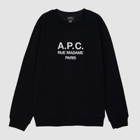 [아페세] [럭스덕/국내당일] A.P.C. 아페쎄 남성 루퍼스 로고 맨투맨 블랙 COEZD H27500 LZZ