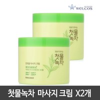 과일나라 첫물녹차 컨트롤 마사지 크림, 300g, 2개