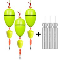 전자구멍찌 수중찌 찌낚시 채비완성 구멍찌 3세트, 5호, 그린, 3개