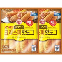 [오뚜기] 오쉐프 더 맛있는 크리스피 핫도그 800g x 2 (낱개20개), 20개