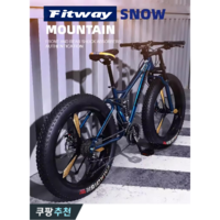 Fitway 팻바이크 광폭타이어 로드자전거, 블랙, 4.5cm