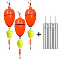전자구멍찌 수중찌 찌낚시 채비완성 구멍찌 3세트, 0.5호, 레드, 3개