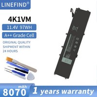 델G7 17 7700 W62W6 용 노트북 배터리 XYCW0 9TM7D V0GMT NYD3W NCC3D 4K1VM 11.4V 97Wh, 01 7800maH_01 CHINA, 01 Black