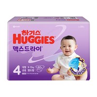 하기스 NEW 맥스드라이 밴드형 남여공용, 4단계, 60매